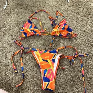 Beautiful vibrant triangle bikini